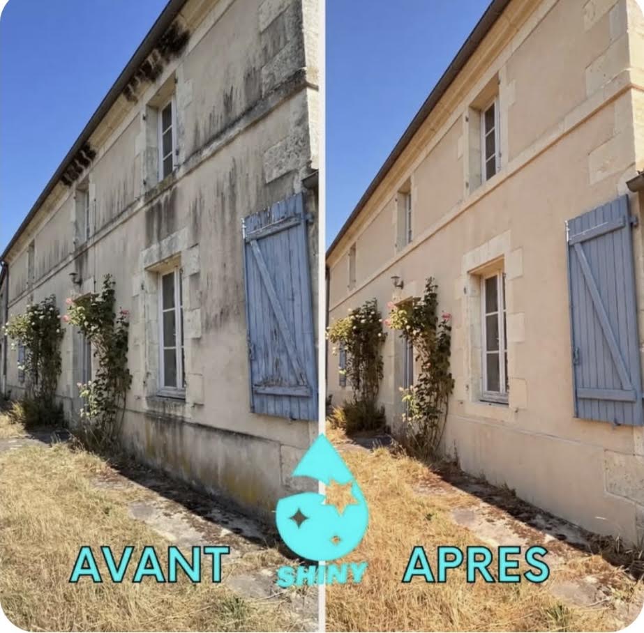 Nettoyage tuiles avant après